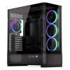 Endorfy skříň Aquarius 8000 Corona / ATX / 4x120mm ARGB fan / USB 3.0 / USB-C / panoramatická / zaoblené sklo / černá (EY2A021)