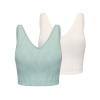 Slazenger 2PK Bra Tank Womens Aquifer/Sugar 16 (44)