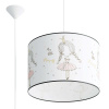Sollux Lighting Detské závesné svietidlo Princess, 1x plastové tienidlo so vzorom, (fi 40cm)