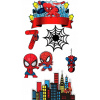 CUKROVÁ TLAČ jedlý obrázok na tortu Cukrová hmota SPIDERMAN sada 72 + MENO