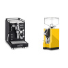 La Pavoni Mini Cellini, black + Eureka Mignon Specialita, CR yellow