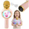 Bezdrôtový karaoke bluetooth mikrofón Rabbit Izoxis 27048 ružový