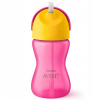 Avent hrnček so slamkou ružový 300ml