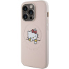 Plastové puzdro Hello Kitty na Apple iPhone 15 Pro HKHMP15LPMHSKP PU Kitty Asleep Logo MagSafe ružové
