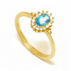 585 zlatý prsteň PRÍRODNÉ TOPAZ , cubic Zirconia (585 zlatý prsteň PRÍRODNÉ TOPAZ , cubic Zirconia)