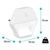 CONNECT IT SPARKLE 2 SENSOR noční světlo s pohybovým čidlem, 3 úrovně osvětlení, BÍLÁ (CLI-1025-WH)