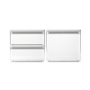 Brabantia Sada plastových dóz Brabantia SQUARE-2x1, 5l/1x3, 4l SET/3ks svetlo šedé