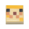 3070bpb183 Tan Tile 1 x 1 with Groove (Minecraft Pufferfish Fry Face) (Opálená dlaždice 1 x 1 s drážkou (Minecraft Obličej smažence))