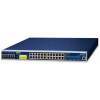 Planet IGS-6325-24UP4X priemyselný L3 switch, 24x1Gb, 4x10Gb SFP+, 24x PoE 802.3bt 720W, -40~75°C, dual 48-54VDC, IP30