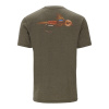 SIMMS Let It Fly T-Shirt Military Heather S - Military Heather Veľkosť: XXL