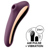 Satisfyer Dual Kiss - 2v1, vaginálny a klitoris vibrátor (fialová)