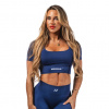 Nebbia Tvarující bezešvý crop top FLOW SEAMLESS 499 modrý - M
