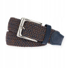 Opasok - Lancerto Brown, Navy Blue Belt - Pánsky produkt (Pánsky kožený pás Rovicky PRS-02-BGE 109-124)
