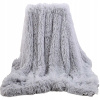 Prikrývka na posteľ - Jadordecor prikrývka polyester 200 x 220 cm odtiene šedej (Čierna talianska chlpatá kockovaná posteľná posteľná lôžka 200x220)