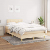 vidaXL Boxspring posteľ s matracom krémový 120x200 cm látka