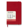 Moleskine Diár 2026 - tvrdé dosky A6, denný, červený