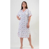 Dámska nočná košeľa - Letná lúka 2XL Šedá