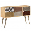 vidaXL Komoda 120x30x75 cm masívne mangovníkové drevo - Hnedá - 69024-23849