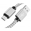 Interlook C06 | Micro USB 2M | Nylonový telefónny kábel Quick Charge 3.0 2A Růže červená
