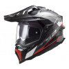 Prilba LS2 MX701 C Explorer FRONTIER G.TITANIUM RED - 06 Veľkosť: L (59-60 cm)