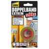 UHU doppelband extrem / 19mm x 1,5m blistr, super pevná oboustranná lepící páska do interiérů i exteriérů