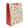 Darčeková taška s mačkami v mikulášskej čiapke - 26 x 32 cm