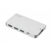 DIGITUS Digitus DA-70867 dokovacia stanica a replikátor portov USB 3.2 Gen 1 (3.1 Gen 1) Type-C Strieborná (DA-70867)
