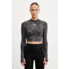 Tréningové tričko s dlhým rukávom adidas by Stella McCartney TruePurpose hnedá farba, JW4567 S