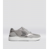 UBA Light Grey Suede and Mesh Charcoal Grey Logo Silver Accents Sneaker