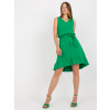 Zelené šaty s viazaním v páse -RV-SK-8049.64-green S