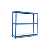 Policový regál Trestles RH 1500x1200x500, nosnosť 1050 kg, 3 police Farba: modrá, Typ police: biela HDF 5 mm