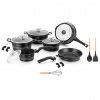 Royalty ES2014M 17 részes edénykészlet CLICK rendszer, fekete Royalty