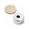 SOLLAU Neodymový magnet medzikružie D 22/6 mm, H 10 mm, N38, ponikelovaný