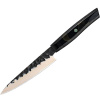 IZMAEL Damaškový kuchynský nôž Zankoku Utility/Čierna/Hnedá 13.4 cm