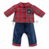 Nohavice a košeľa pre bábiku Homewear Style Ma Corolle vianočná edícia pre 36 cm bábiku