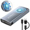Vrecko s ventilátorom POLION na disk M.2 NVME SSD USB-C 3.2 10Gbps