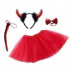 Dievčenský kostým - Skvelý diabol outfit set s sukňou st621 (Dievčenský kostým - Skvelý diabol outfit set s sukňou st621)