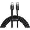Baseus Cafule Series nabíjací/dátový kábel USB-C na USB-C PD2.0 60 W Flash 2 m, sivý-čierny CATKLF-HG1