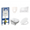 S-line Cenově zvýhodněný závěsný WC set Geberit do lehkých stěn / předstěnová montáž+ WC Pro 111.300.00.5NR5