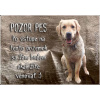 Pozorpes.sk, výstražná tabuľka (Zlatý retríver)