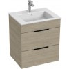 Jika Cube umývadlová skrinka 55x43 cm s umývadlom,2 zásuvky,Jaseň H4536121765141