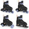 brusle Spokey QUATTRO 4v1 černo-fialové 38-41