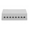 DIGITUS Modulární stolní patch panel, stíněný 8 portů, světle šedý