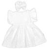 Baby Nellys Sukničkobody s volánikom čelenka Laura Madeira 2D sada biele