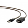Kábel CABLEXPERT USB 2.0 aktívny predlžovačka, 10m, čierna UAE-01-10M
