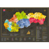 Nástenná mapa Slovenska vlastivedná (bez stieracej vrstvy), štandardný biely tubus s nálepkou