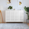 zahrada-XL Lamelové dvierka na skrinku 4 ks, biele 99,3x39,4 cm, borovica 151171