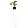 Stojan na kvety - Kvetinový stojaci kovový loft biely 60cm (Stojan na kvety - Kvetinový stojaci kovový loft biely 60cm)