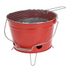 Progarden Gril na dřevěné uhlí přenosný 27 cm červený KO-Y64950470