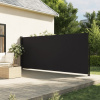 Zaťahovacia bočná markíza, čierna 180x600 cm-ForU-4004534